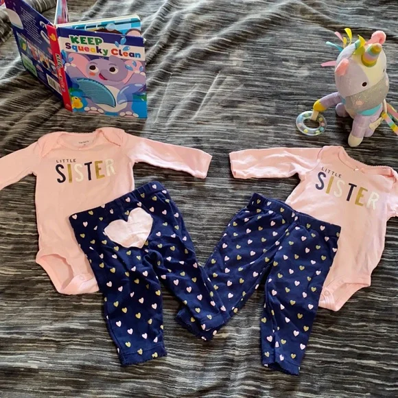 Carter’s little sister matching twin sets - Picture 1 of 6